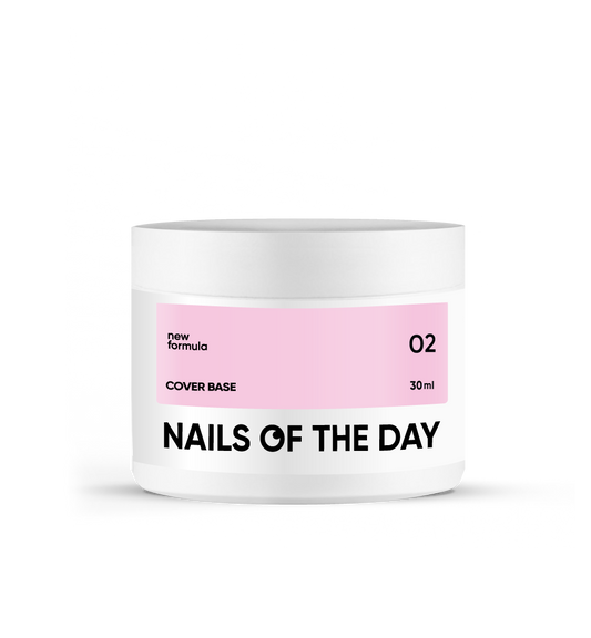 Nailsoftheday Base de cobertura NUEVA Fórmula 02 — capa base de camuflaje rosa nude para uñas, 30 ml