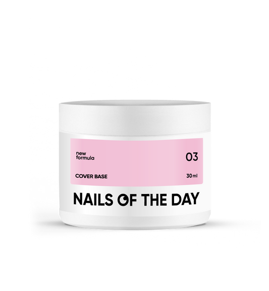 Nailsoftheday Cover base NUEVA Fórmula 03: capa base suave de camuflaje melocotón para uñas, 30 ml
