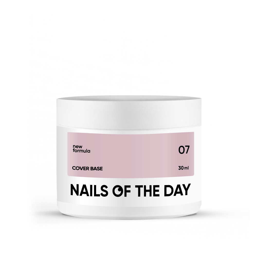 Nailsoftheday Base de cobertura NUEVA Fórmula 07 — capa base de camuflaje para uñas en color latte, 30 ml