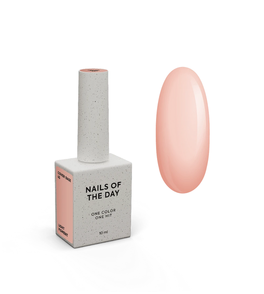 NAILSOFTHEDAY Cover Base 45 Light Pigment – base para uñas nude semitransparente con pigmentación ligera, 10 ml