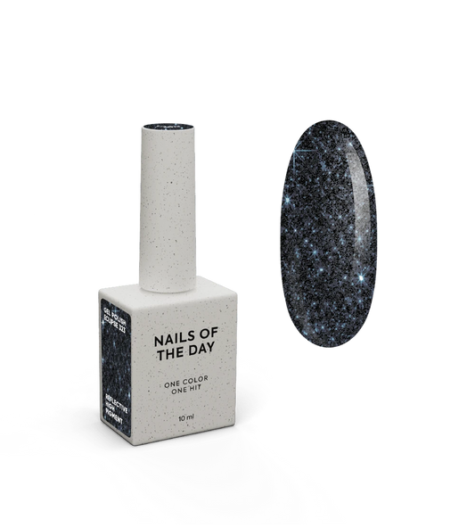 NAILSOFTHEDAY Gel Polish Eclipse — esmalte semipermanente negro-azul reflectante, 10 ml
