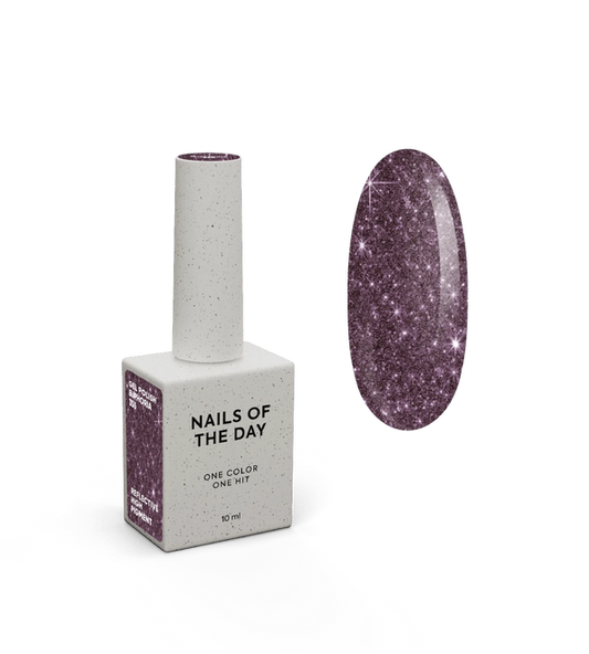 NAILSOFTHEDAY Gel Polish Euphoria — esmalte semipermanente púrpura reflectante, 10 ml
