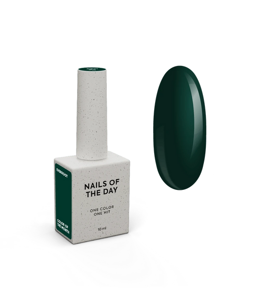 NAILSOFTHEDAY Color del Mes Septiembre 2025 Everroot - Un verde profundo e intenso con cobertura total en una sola capa, 10 ml.