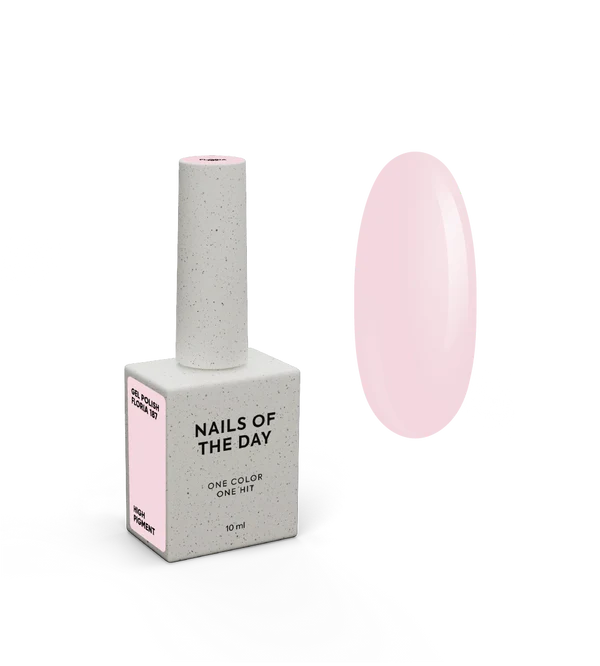 NAILSOFTHEDAY Gel Polish Floria — esmalte semipermanente rosa pastel con cobertura en una capa, 10 ml