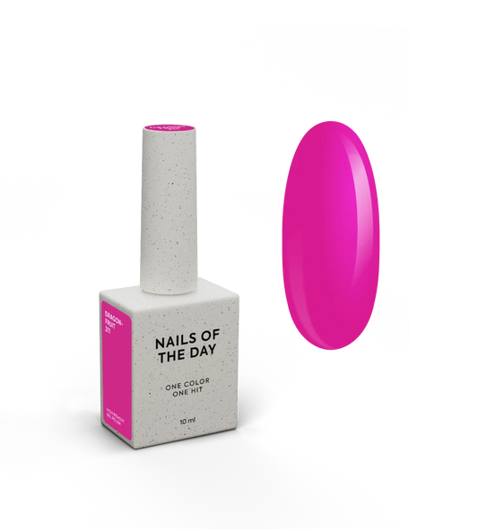 NAILSOFTHEDAY Esmalte en gel Dragonfruit-211, 10 ml — rosa púrpura superpuesto en una capa, 10 ml