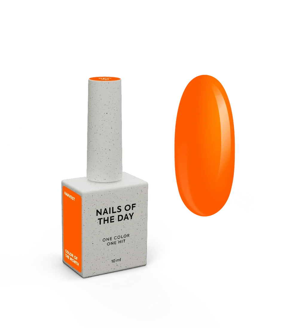 NAILSOFTHEDAY el Color del Mes de septiembre 2026 Harvest — naranja, cobertura en una sola capa, 10 ml