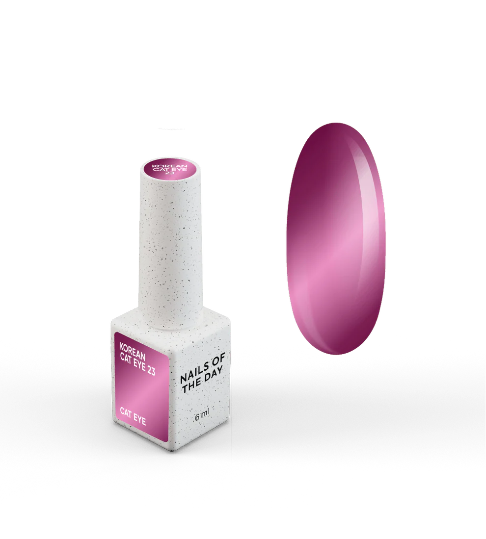NAILSOFTHEDAY Korean Cat Eye 23 — esmalte efecto ojo de gato en tono rosa-violeta. 6 ml.