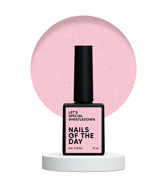 NAILSOFTHEDAY Let's Special Whistledown - esmalte de uñas en gel fundido rosa con oro, 10 ml