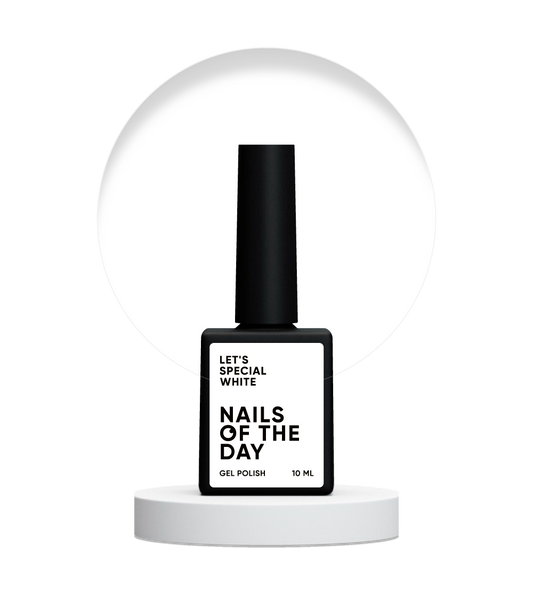 NAILSOFTHEDAY Let's Special White: esmalte en gel blanco especial superpuesto en una capa, 10 ml
