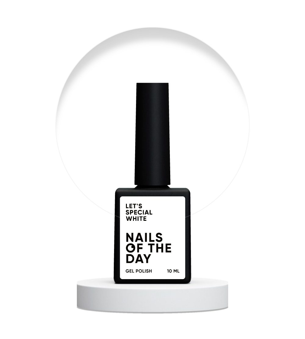 NAILSOFTHEDAY Let's Special White: esmalte en gel blanco especial superpuesto en una capa, 10 ml