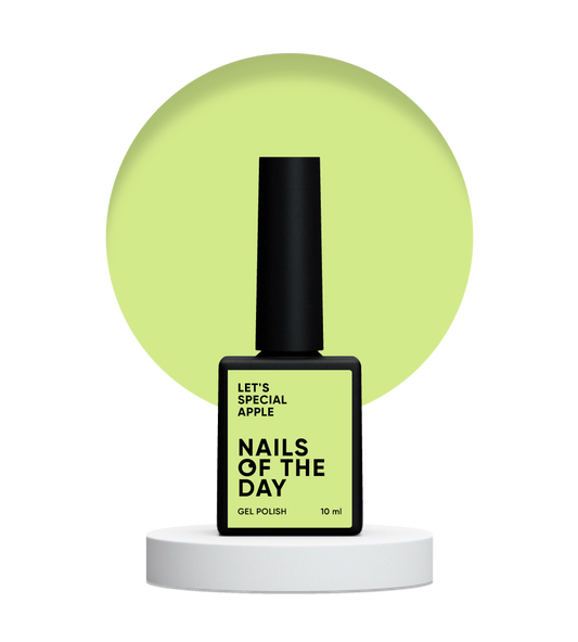 NAILSOFTHEDAY Let's Special Apple - Esmalte de uñas en gel pastel lima que cubre una capa, 10 ml