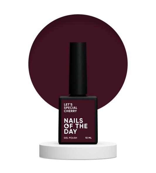 NAILSOFTHEDAY Let's Special Cherry: esmalte en gel color cereza silo para uñas que cubre una capa, 10 ml