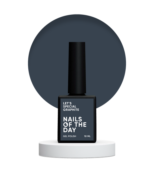 NAILSOFTHEDAY Let's Special Graphite — esmalte en gel de grafito para cubrir uñas en una capa, 10 ml