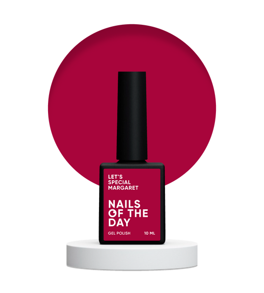 NAILSOFTHEDAY Let's Special Margaret - esmalte de uñas en gel monocapa magenta oscuro, 10 ml