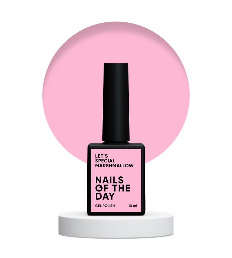 NAILSOFTHEDAY Marshmallow 205: esmalte semipermanente rosa claro para uñas que cubre en una capa, 10 ml