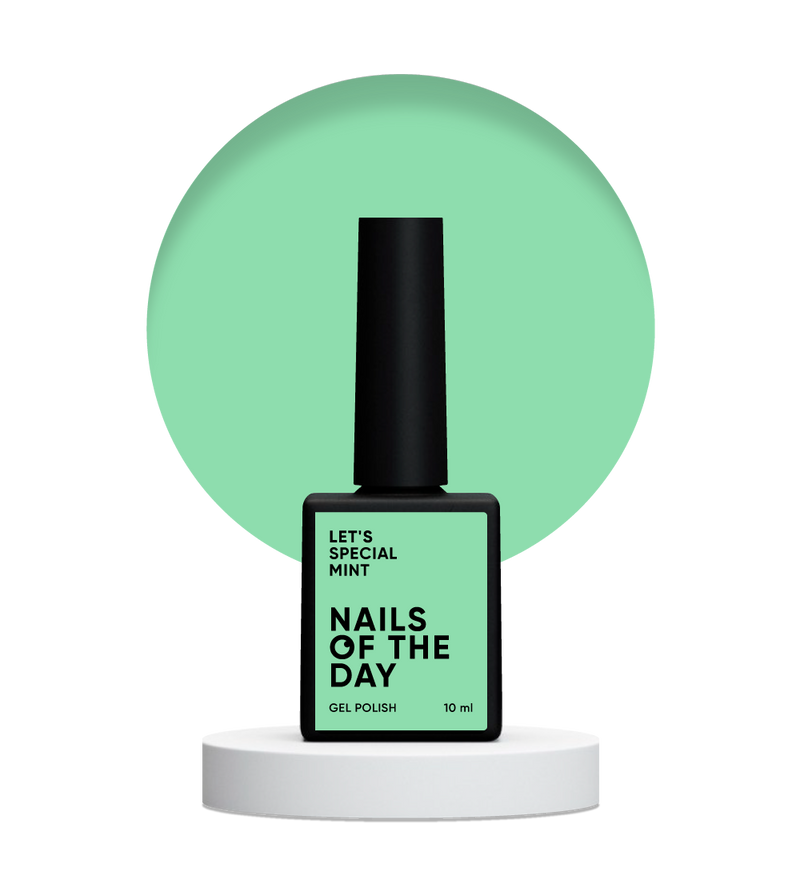NAILSOFTHEDAY  Mint 241: esmalte semipermanente color menta para cubrir uñas en una capa, 10 ml