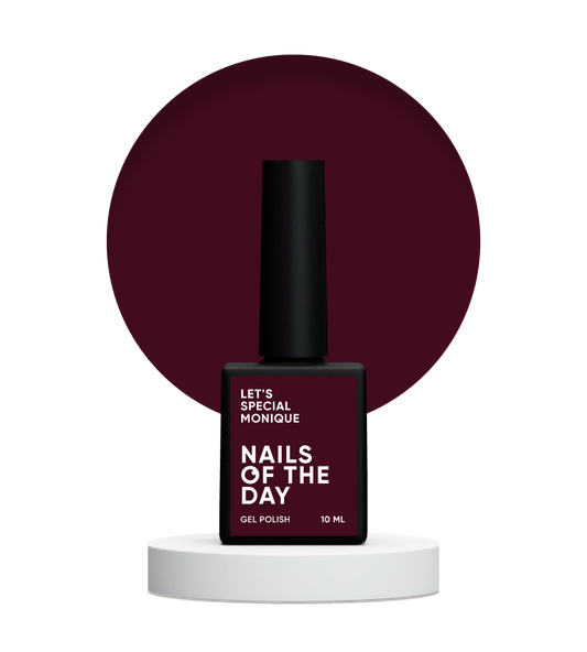 NAILSOFTHEDAY Let's Special Monique - esmalte de uñas en gel ciruela oscura en una capa, 10 ml
