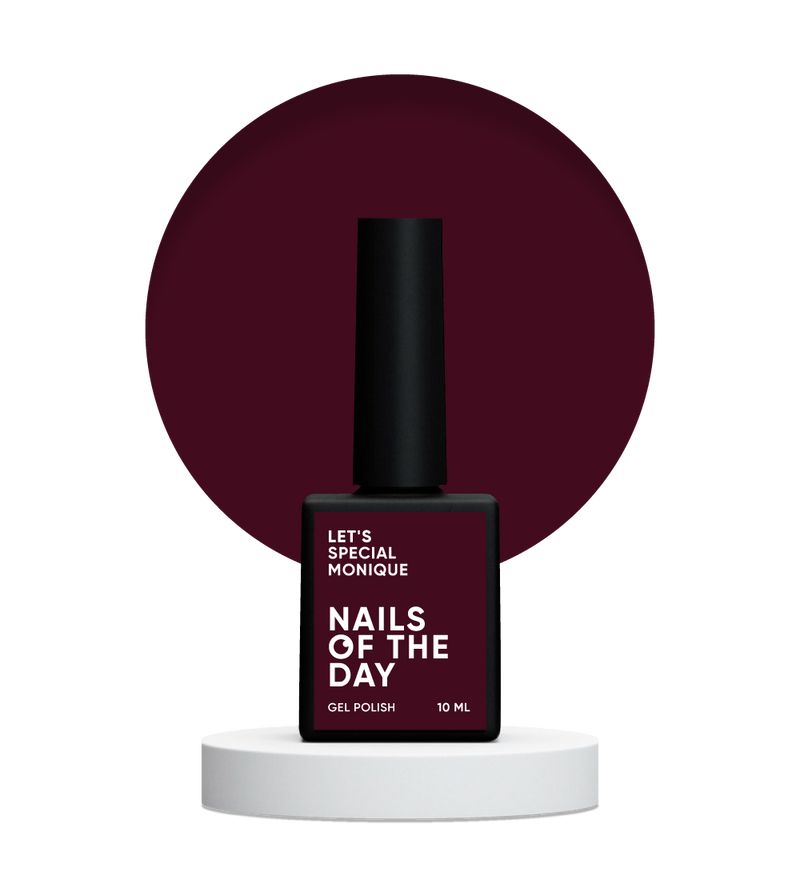 NAILSOFTHEDAY Monique 365 - esmalte semipermanente de uñas color ciruela oscuro que cubre una capa, 10 ml
