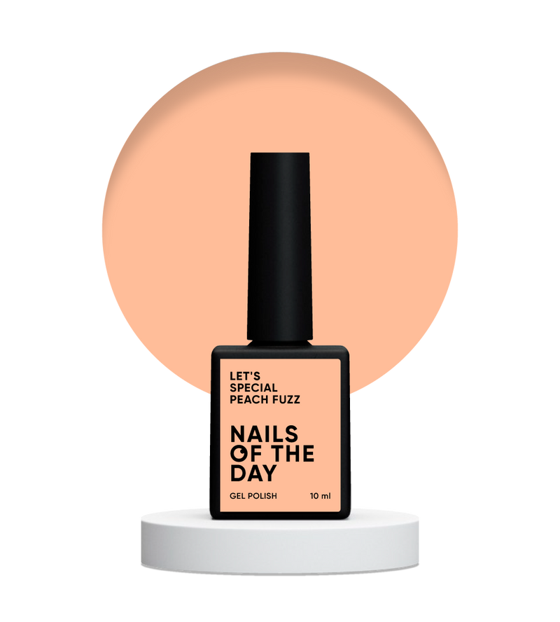 NAILSOFTHEDAY Let's Special Peach Fuzz: esmalte esemipermanente suave color melocotón para cubrir uñas en una capa, 10 ml