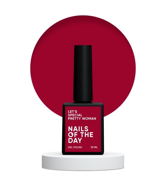 NAILSOFTHEDAY Let's Special Pretty Woman — esmalte de uñas en gel carmesí que cubre una capa, 10 ml
