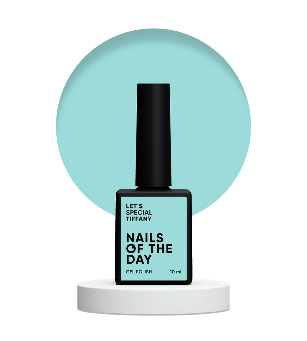 NAILSOFTHEDAY Let's Special Tiffany: esmalte semipermanente de uñas color turquesa suave que cubre en una capa, 10 ml