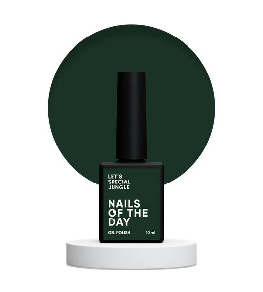 NAILSOFTHEDAY Let's Special Jungle - esmalte de uñas en gel monocapa verde oscuro, 10 ml