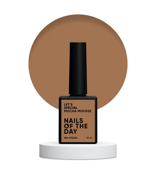 NAILSOFTHEDAY Let's Special Mocha Mousse - esmalte de uñas en gel cálido color beige caramelo que cubre una capa, 10 ml