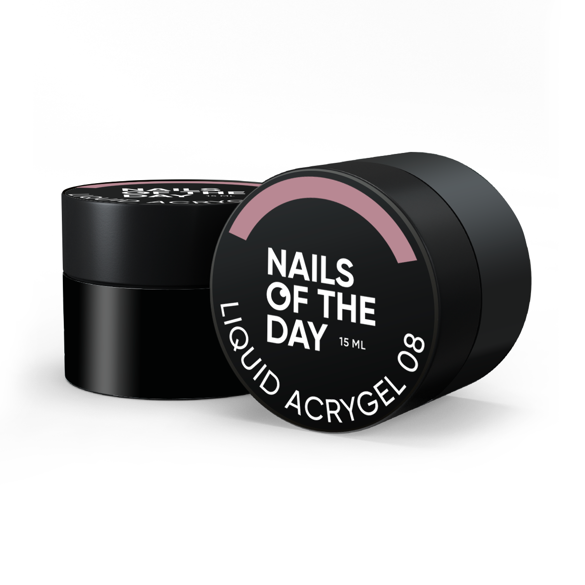 NAILSOFTHEDAY Liquid Acrygel 08 — Acrygel líquido nude polvoriento de nueva fórmula para uñas, 15 ml
