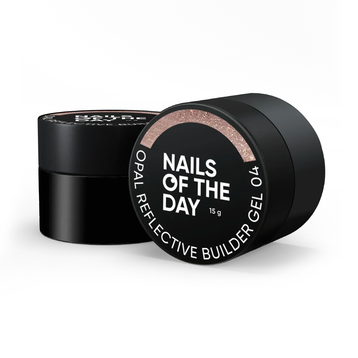 NAILSOFTHEDAY Opal Gel constructor reflectante 04: gel constructor frío nude con brillo opalino y partes reflectantes, 15 g