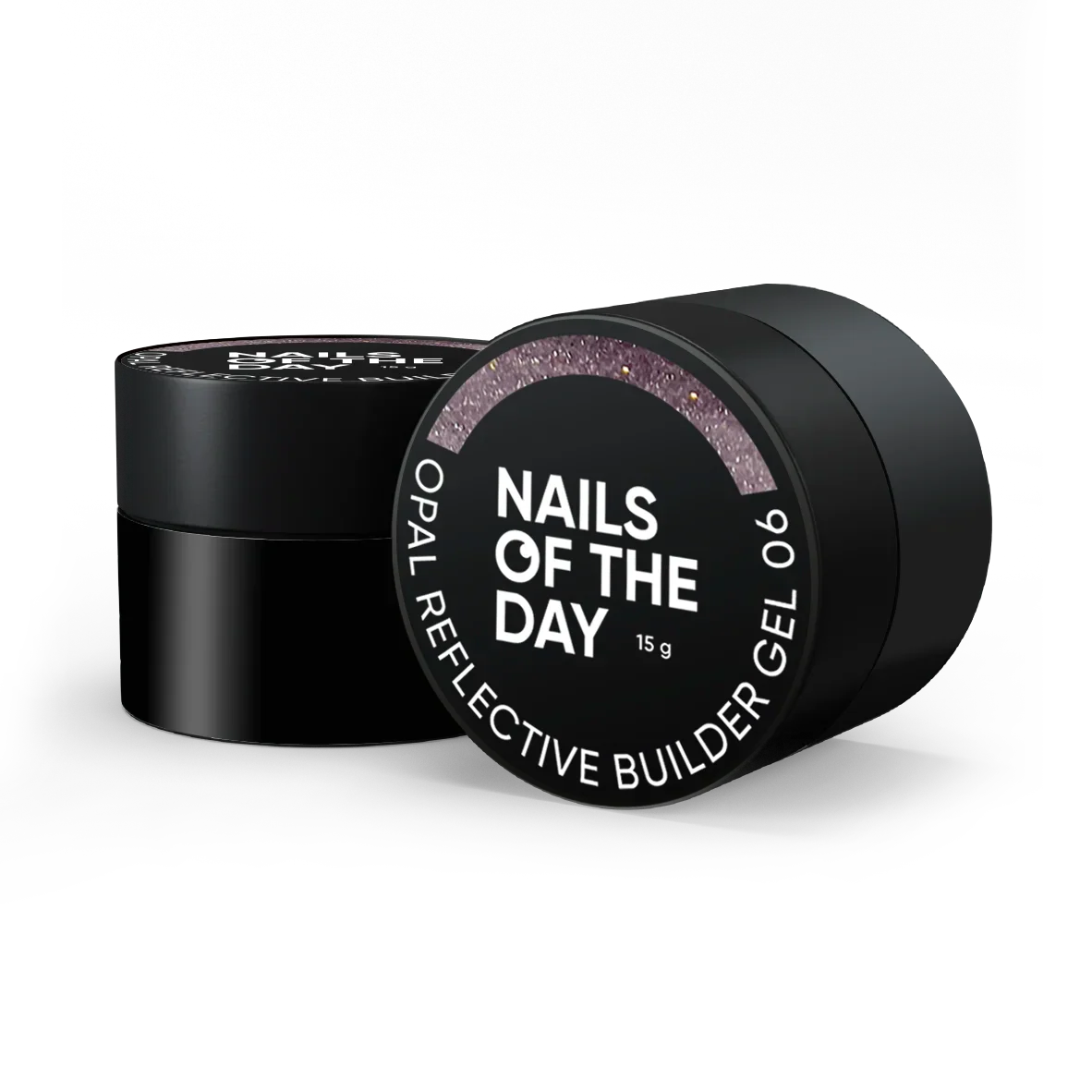 NAILSOFTHEDAY Opal Acrylic Builder Gel 06 — Gel constructor de lavanda fría con brillo opalino y partes reflectantes, 15 g