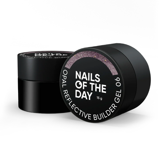 NAILSOFTHEDAY Opal Acrylic Builder Gel 06 — Gel constructor de lavanda fría con brillo opalino y partes reflectantes, 15 g