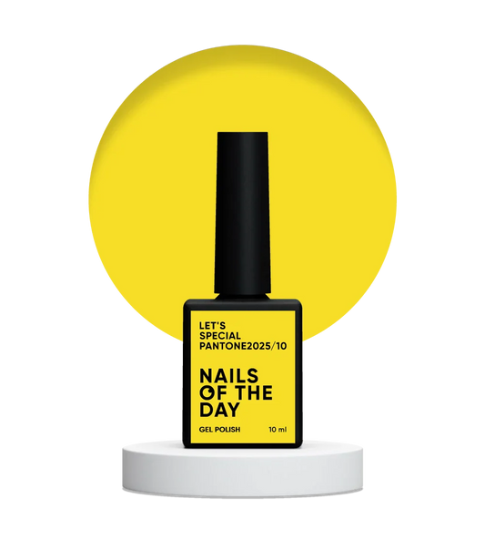 NAILSOFTHEDAY Let's Special Pantone2025/10 - esmalte de uñas en gel monocapa amarillo soleado, 10 ml