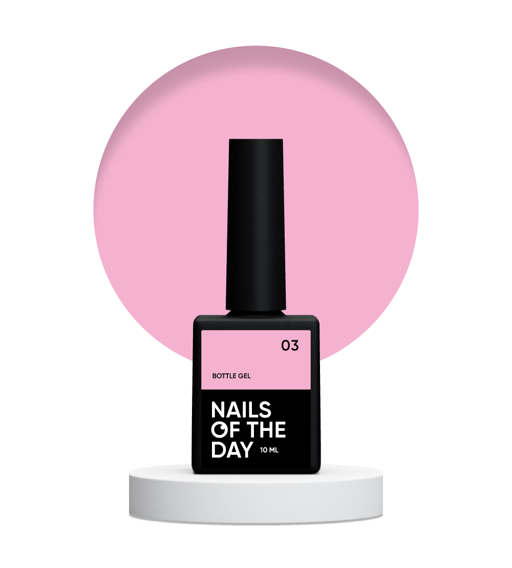 NAILSOFTHEDAY Frasco de gel 03 – gel ultrafuerte rosa claro, 10 ml