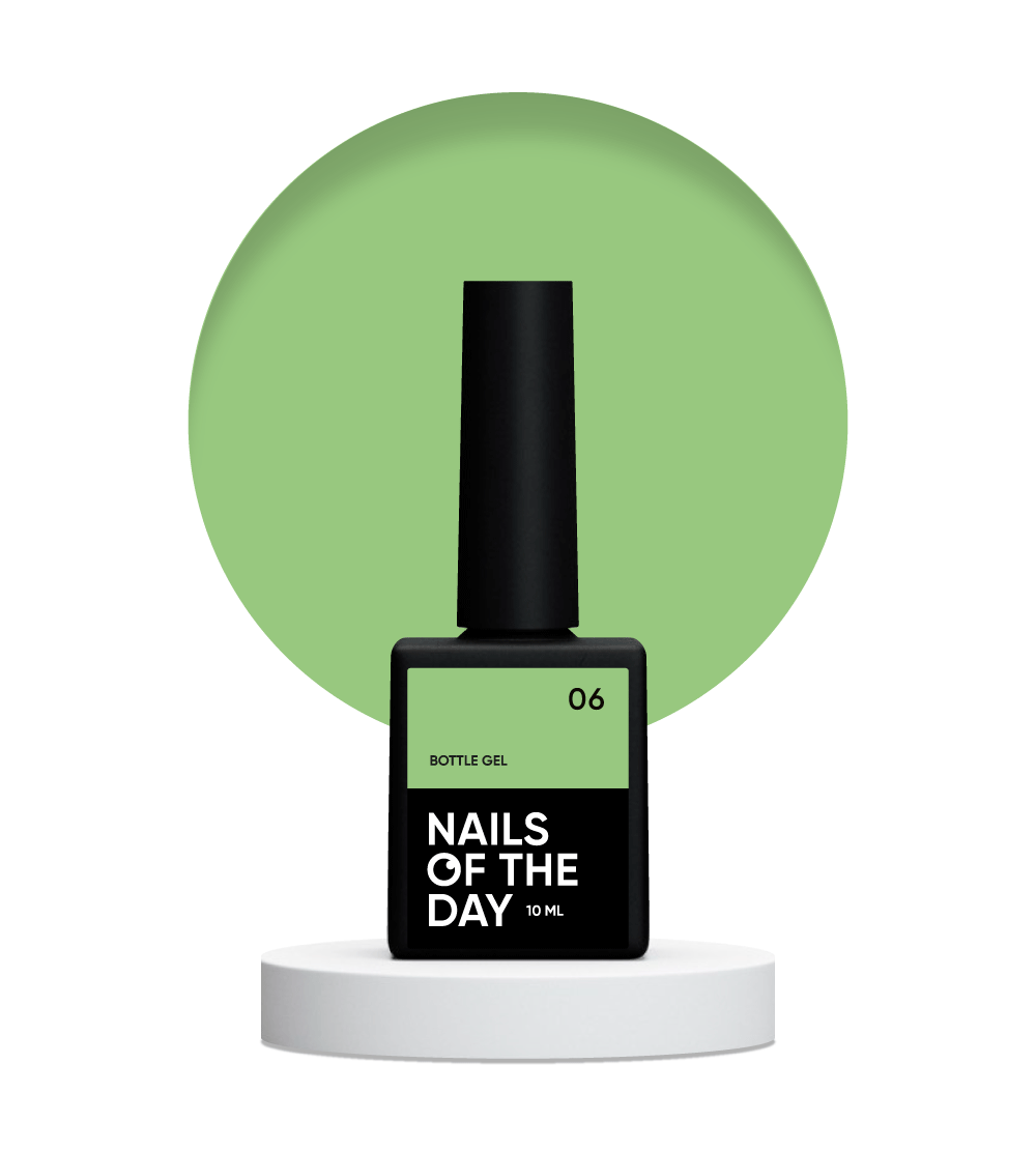 NAILSOFTHEDAY Botella de gel 06 – gel súper fuerte (verde claro), 10 ml