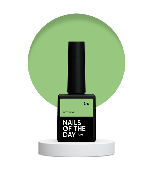 NAILSOFTHEDAY Botella de gel 06 – gel súper fuerte (verde claro), 10 ml