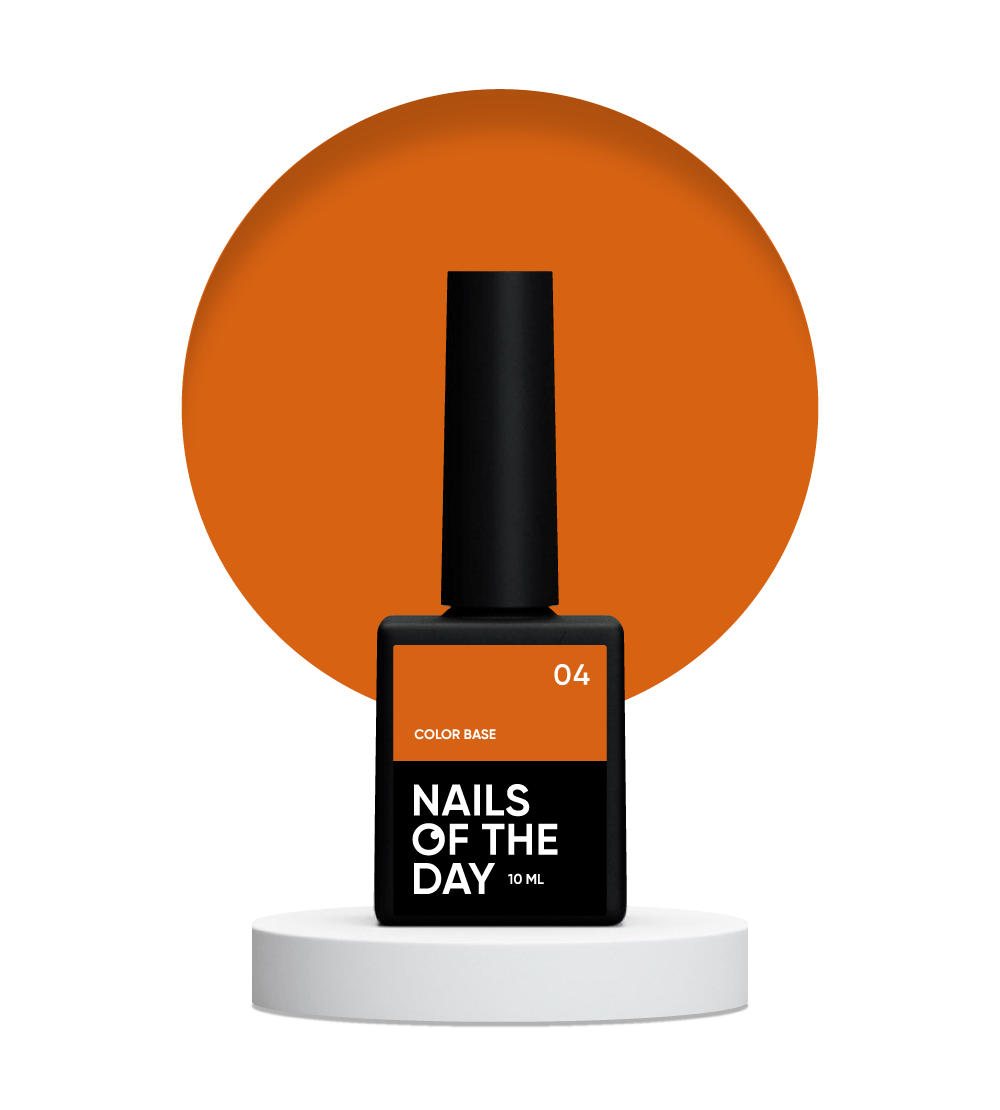 NAILSOFTHEDAY Сolor base 04 – base de color para uñas (naranja zanahoria), 10 ml