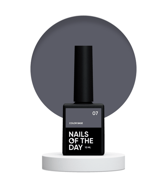 NAILSOFTHEDAY Сolor base 07 – base de color para uñas (gris grafito), 10 ml
