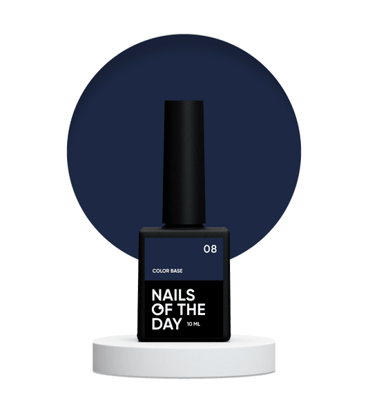 NAILSOFTHEDAY Сolor base 08 – base de color para uñas (azul intenso), 10 ml