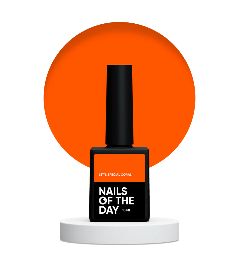 NAILSOFTHEDAY Let's Special Coral - esmalte semipermanente especial coral superpuesto en una capa, 10 ml