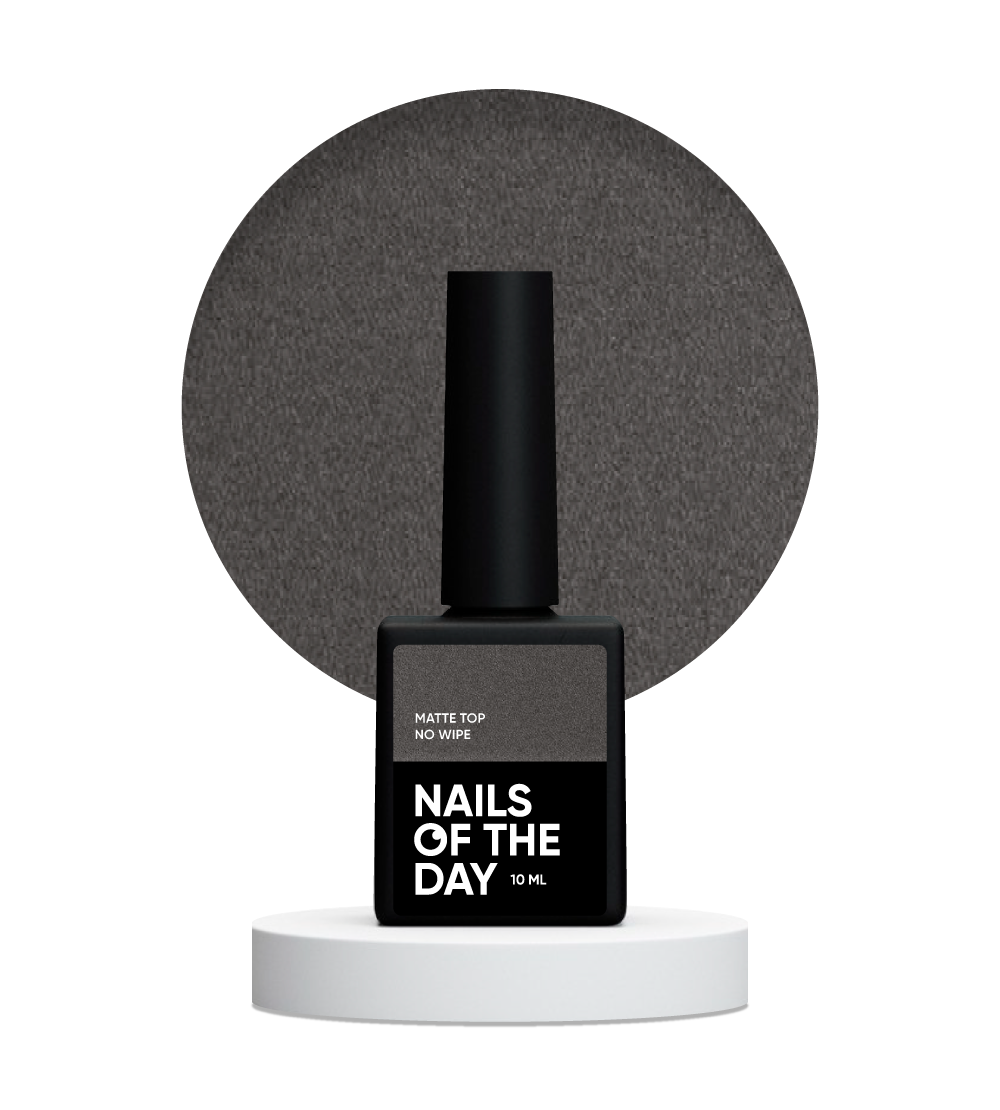 NAILSOFTHEDAY Matte top sin toallita – top mate sin capa pegajosa, con filtros UV, 10 ml