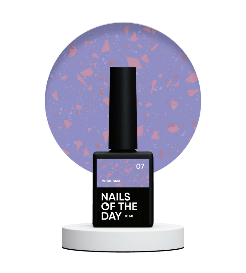NAILSOFTHEDAY Potal base 07 - base violeta con decoracion de cobre, 10 ml