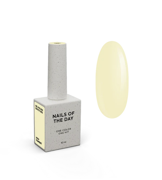 NAILSOFTHEDAY Gel Polish South — esmalte semipermanente amarillo pastel con cobertura en una capa, 10 ml