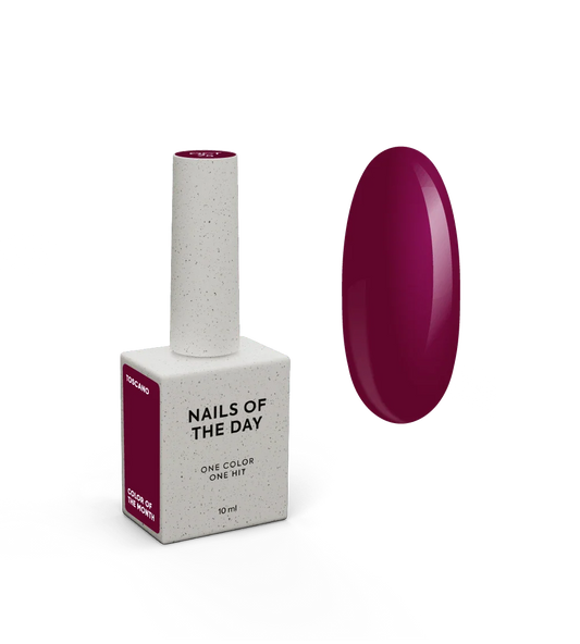 NAILSOFTHEDAY Color del mes Octubre 2025 Toscano — color del mes vino, superpuesto en una capa, 10 ml