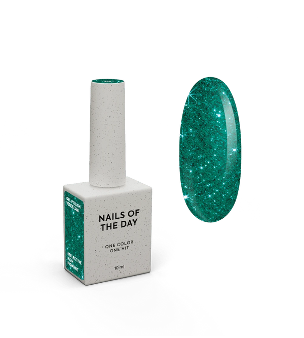 NAILSOFTHEDAY Gel Polish Verde — esmalte semipermanente verde reflectante, 10 ml