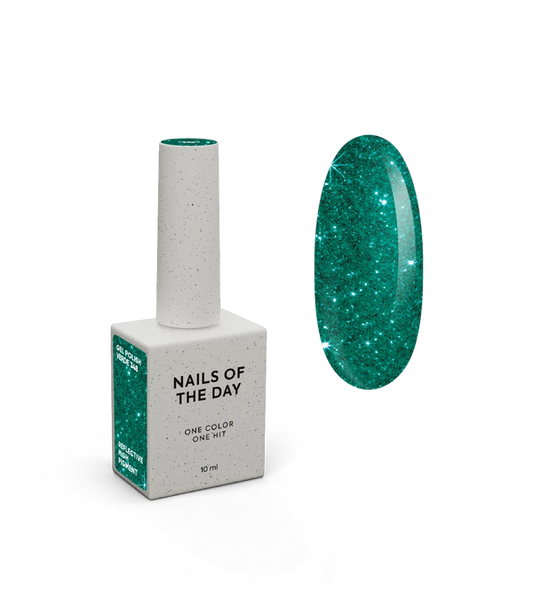 NAILSOFTHEDAY Gel Polish Verde — esmalte semipermanente verde reflectante, 10 ml