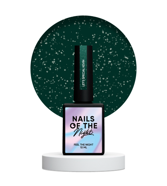 NAILSOFTHENIGHT Let's Special Kevin - Esmalte de uñas en gel verde oscuro que refleja la luz y cubre una capa, 10 ml