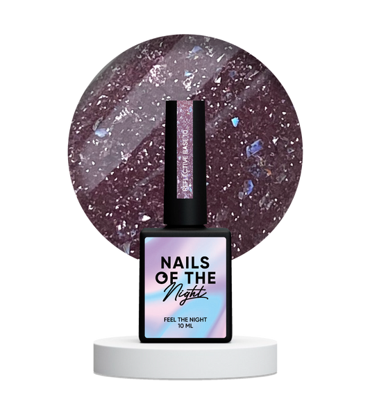 NAILSOFTHENIGHT Base reflectante 10 — base reflectante de camuflaje con brillo, 10 ml