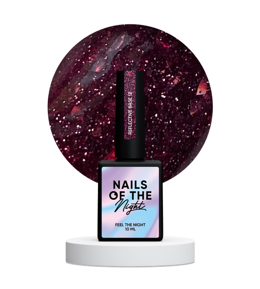 NAILSOFTHENIGHT Base reflectante 12 — base reflectante de camuflaje con brillo, 10 ml