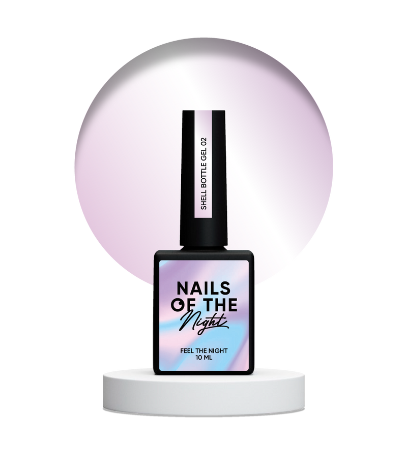 NAILSOFTHENIGHT Shell bottle gel 02 — gel líquido ultra fuerte en botella con función autonivelante y efecto perla para uñas, 10 ml