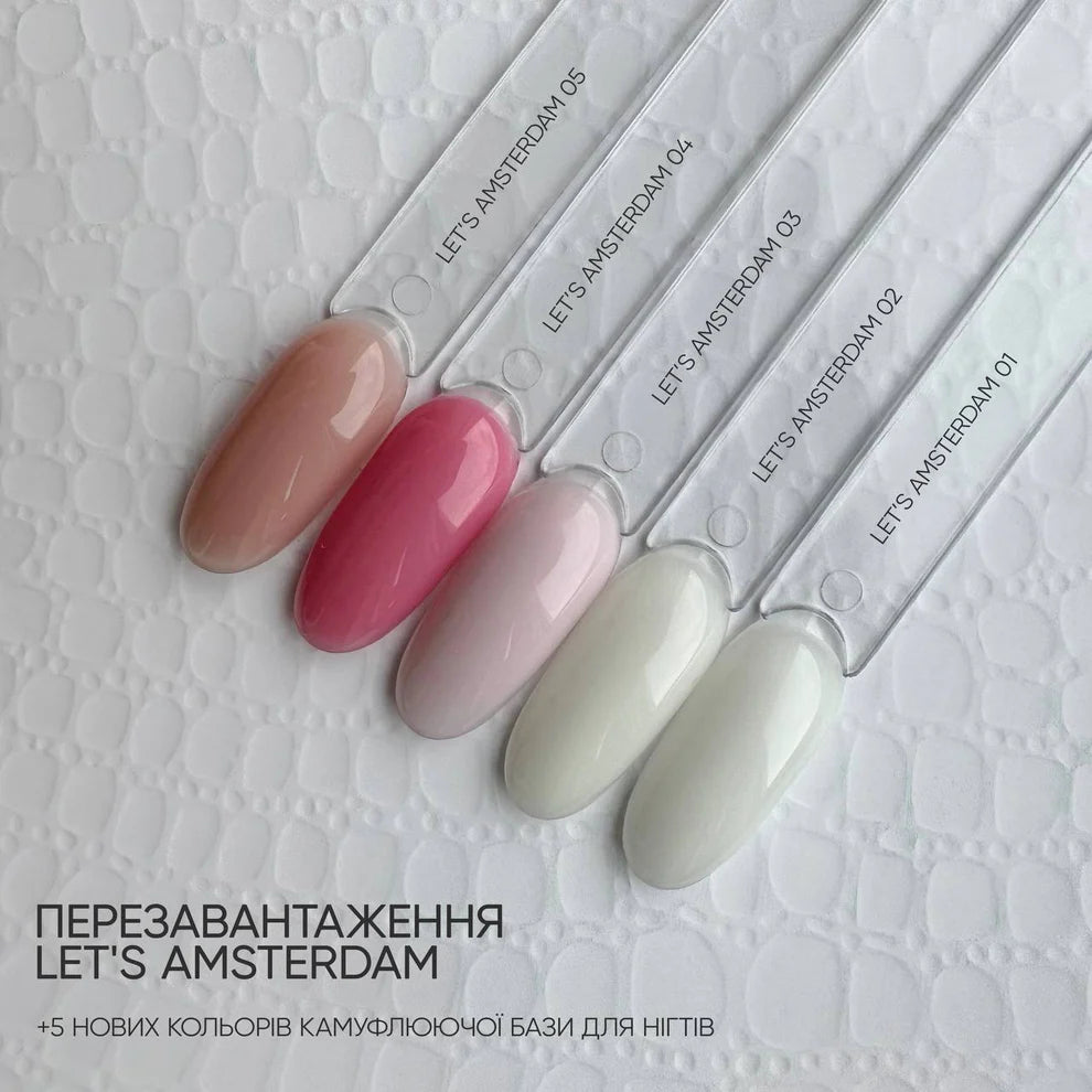 NAILSOFTHEDAY Let's Amsterdam 01 — base de camuflaje lechosa transparente para uñas, 10 ml